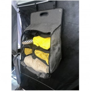 1 - Rangement peu encombrant en tissu technique pour camping-car et auvent 50x65 cm